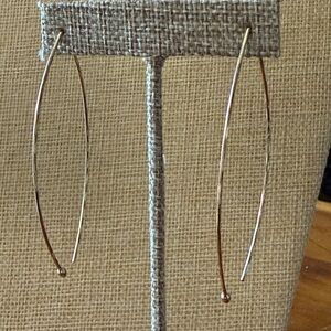 Park Lane Thin Gold Threader Earrings with Ball Ends